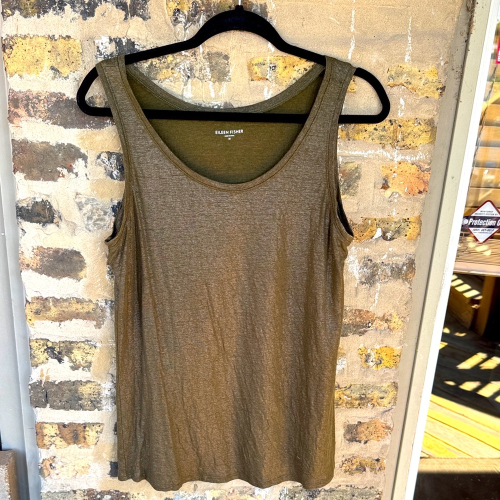 Eileen Fisher Khaki Tank Top